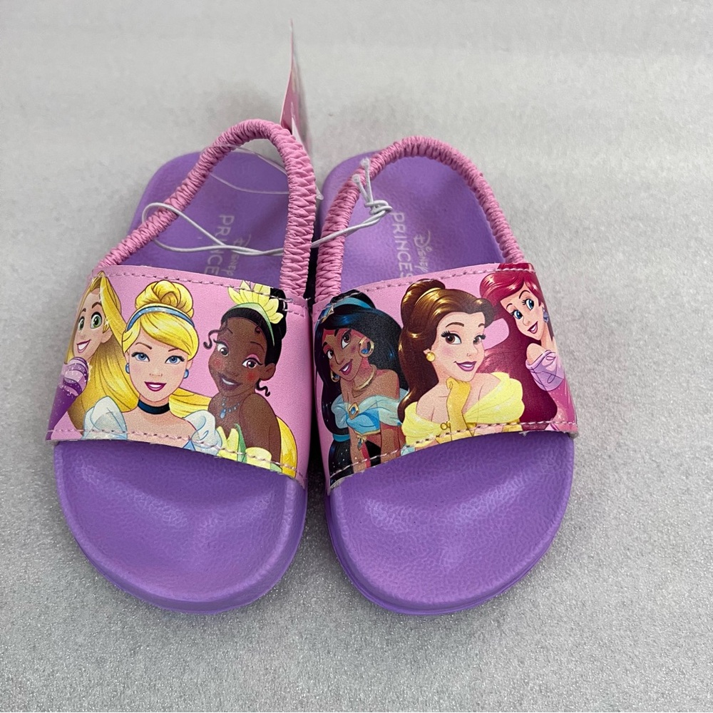 Disney Princess Slide Sandals Toddler Girls Pink size 5/6 - Picture 3 of 8